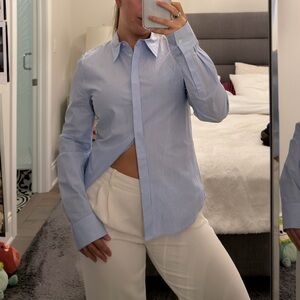 Babaton Light Blue Button Down Shirt